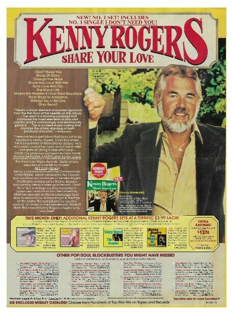 Rogers, Kenny / Share Your Love | Magazine Ad | 1981