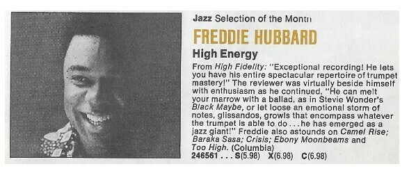 Hubbard, Freddie / High Energy | Magazine Ad | March 1975