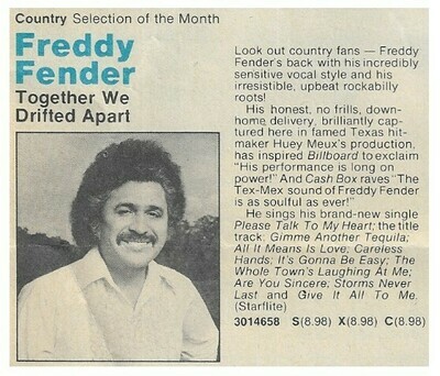 Fender, Freddy / Together We Drifted Apart | Magazine Ad | June 1980