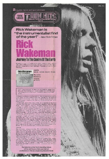 Wakeman, Rick / Journey to the Centre of the Earth | Magazine Ad | Fall 1974