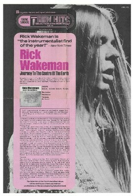 Wakeman, Rick / Journey to the Centre of the Earth | Magazine Ad | Fall 1974