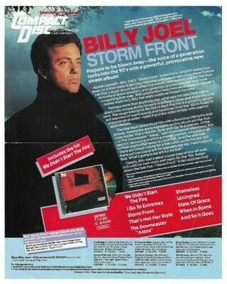 Joel, Billy / Storm Front | Magazine Ad | Spring 1990