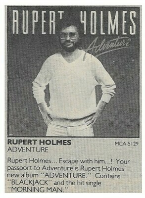 Holmes, Rupert / Adventure | Magazine Ad | 1980