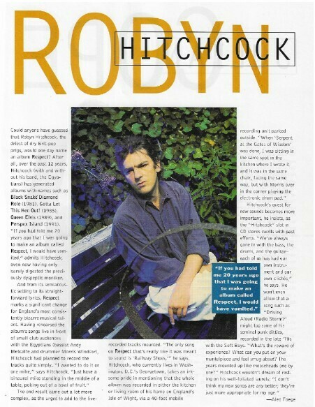 Hitchcock, Robyn / Respect | May 1993