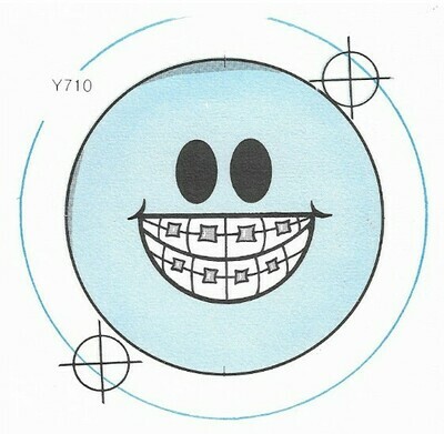 Badge-A-Minit / Smiley Face with Braces | Ready-Made Button Design