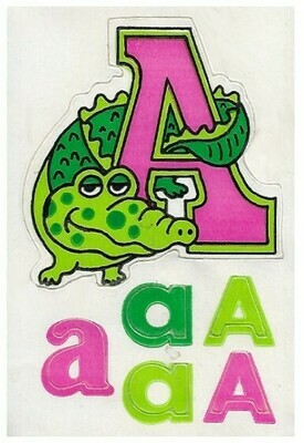 Alpha-Zoozees | Alligator (A) | Russ Berry and Company, Inc. | Stickers | 1980s