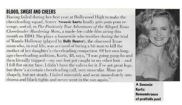 Kurtz, Swoosie / Blood, Sweat and Cheers | Magazine Article | April 1993
