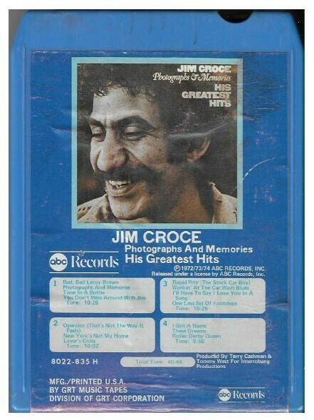 Croce, Jim / Photographs + Memories - His Greatest Hits | ABC 8022-835 H | September 1974