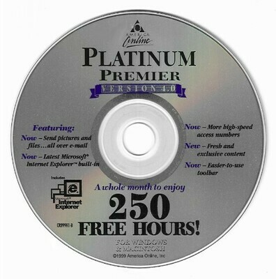 America Online / Version 4.0 | Platinum Premier | 1999