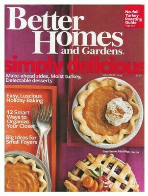 Better Homes and Gardens / Simply Delicious | November 2009