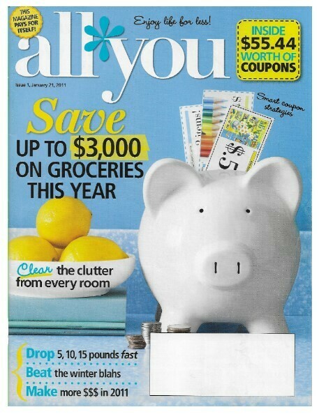 All You / Save Up to $3,000 On Groceries This Year | January 2011 | Issue 1