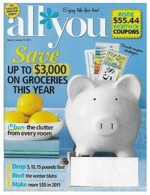 All You / Save Up to $3,000 On Groceries This Year | January 2011 | Issue 1