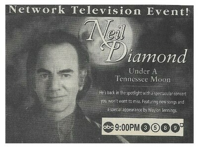 Diamond, Neil / Under a Tennessee Moon (Network Television Event!) | Magazine Ad | February 1996