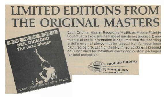 Diamond, Neil / Limited Editions From the Original Masters | Magazine Ad | 1981
