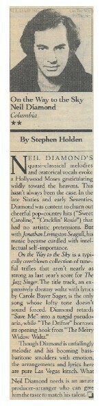 Diamond, Neil / On the Way to the Sky | Magazine Review | March 1982
