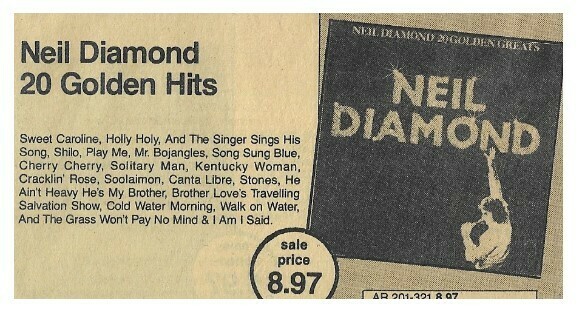 Diamond, Neil / 20 Golden Greats | Magazine Ad | 1978