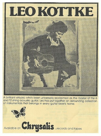 Kottke, Leo / Leo Kottke | Magazine Ad | 1976