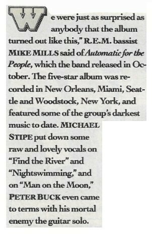 R.E.M. / We Were Just as Surprised... | Magazine Article | 1992