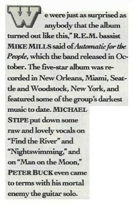 R.E.M. / We Were Just as Surprised... | Magazine Article | 1992