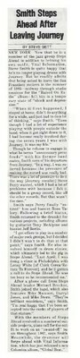 Smith, Steve / Smith Steps Ahead After Leaving Journey | Magazine Article | November 1986