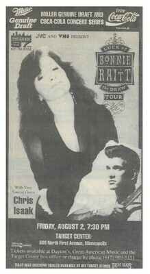 Raitt, Bonnie / Luck of the Draw Tour-Minneapolis, MN (1991) / with Chris Isaak