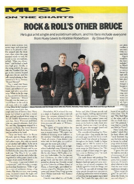 Hornsby, Bruce (+ The Range) / Rock and Roll&#39;s Other Bruce | Magazine Article | February 1987