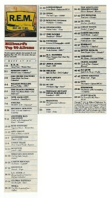 R.E.M. / Out of Time - Billboard's Top 50 Albums / 1991