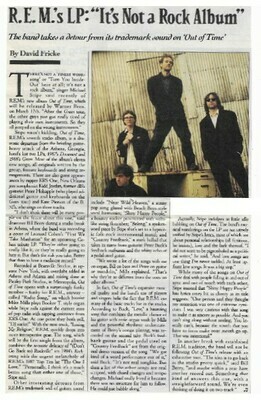 R.E.M. / R.E.M.'s LP: It's Not a Rock Album / 1991