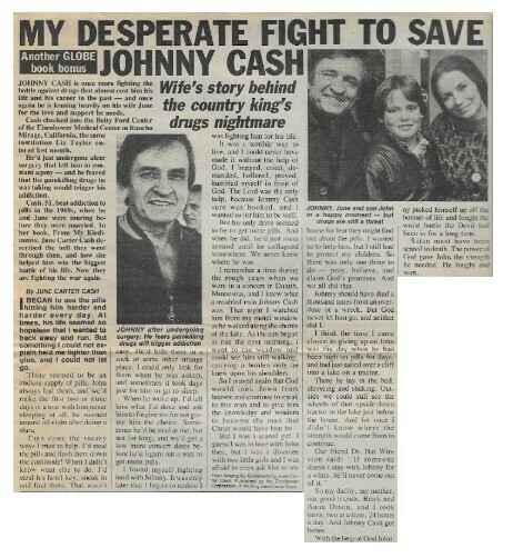 Cash, Johnny / My Desperate Fight to Save Johnny Cash | Magazine Article | January 1984