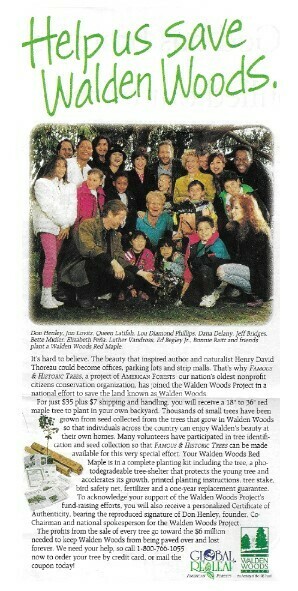 Henley, Don / Help Us Save Walden Woods | Magazine Ad | October 1992