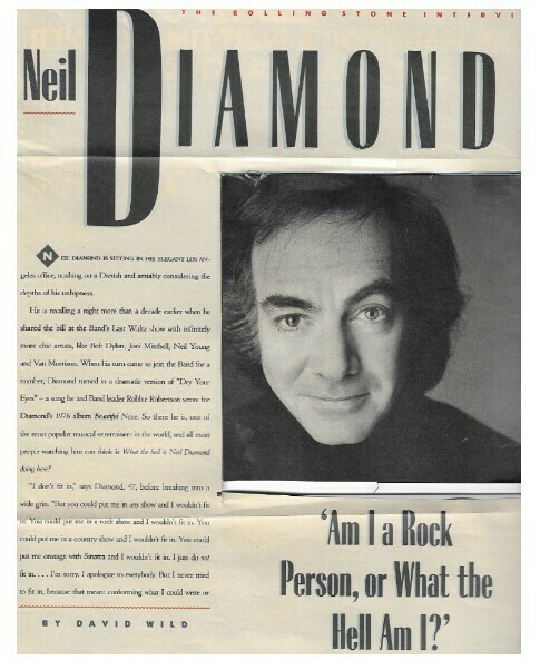 Diamond, Neil / The Rolling Stone Interview | Magazine Article | March 1988