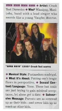 Crash Test Dummies / Mmm Mmm Mmm Mmm | Magazine Review | April 1994