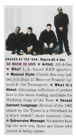 All-4-One / So Much in Love | Magazine Review | April 1994