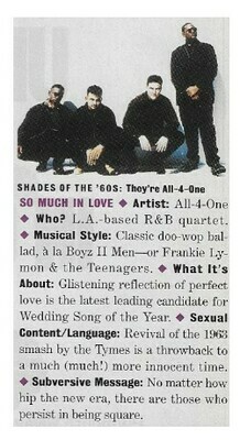 All-4-One / So Much in Love | Magazine Review | April 1994