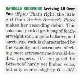 Brisebois, Danielle / Arriving All Over You | Magazine Review | May 1994