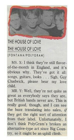 House of Love, The / The House of Love | Magazine Review | May 1990