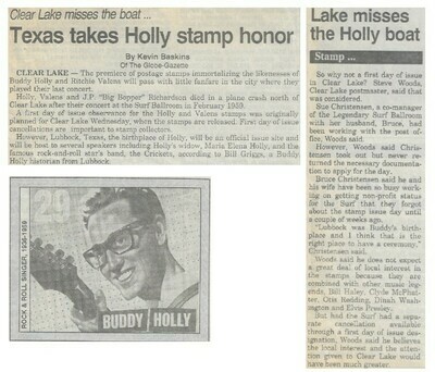 Holly, Buddy / Texas Takes Holly Stamp Honor | June 1993