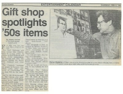 Holly, Buddy / Gift Shop Spotlights &#39;50s Items | February 1992