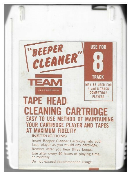Team Electronics / Beeper Cleaner | 8-Track Tape Head Cleaning Cartridge