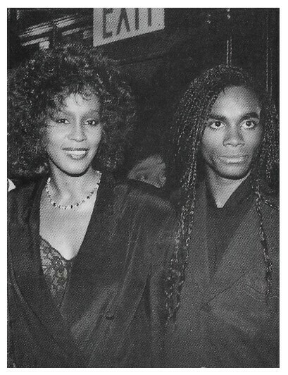 Houston, Whitney / With Fab Morvan of Milli Vanilli | Magazine Photo | March 1990
