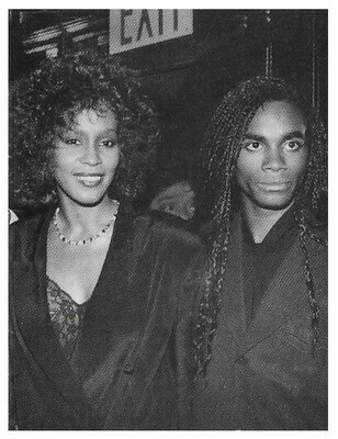 Houston, Whitney / With Fab Morvan of Milli Vanilli | Magazine Photo | March 1990