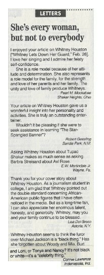 Houston, Whitney / She&#39;s Every Woman, But Not to Everybody | Magazine Article | March 1993