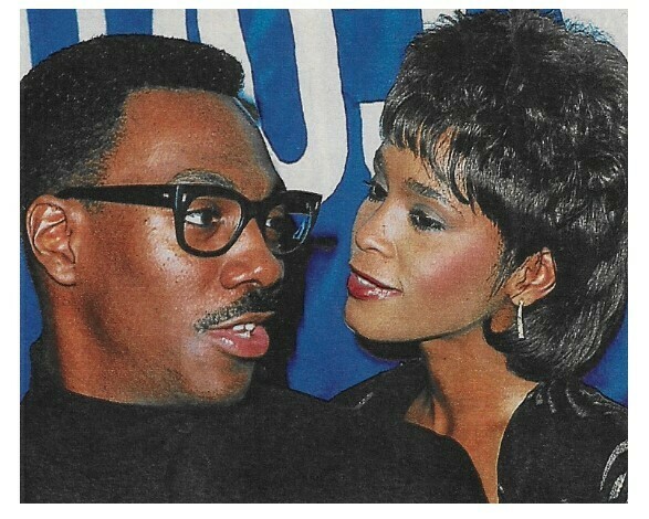 Houston, Whitney / With Eddie Murphy in Beverly Hills, CA | Magazine Photo | November 1989
