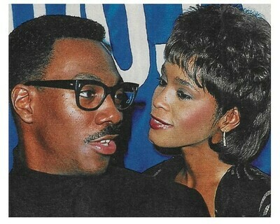 Houston, Whitney / With Eddie Murphy in Beverly Hills, CA | Magazine Photo | November 1989