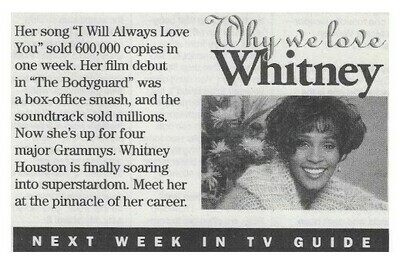 Houston, Whitney / Why We Love Whitney | Magazine Ad | February 1994