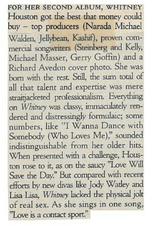 Houston, Whitney / Whitney (Best That Money Could Buy) | Magazine Review | 1987
