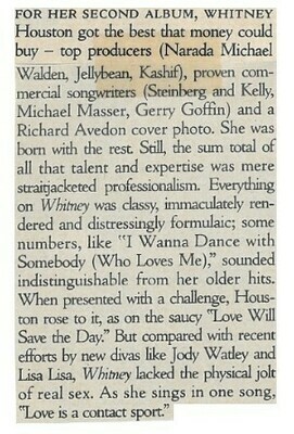 Houston, Whitney / Whitney (Best That Money Could Buy) | Magazine Review | 1987