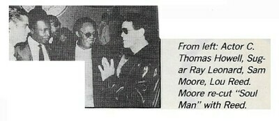 Reed, Lou / Moore Re-Cut Soul Man with Reed | Magazine Article | 1986 | with Sam Moore