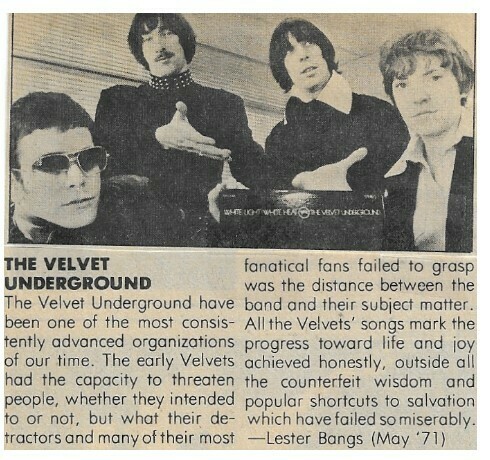 Velvet Underground, The / Consistently Advanced | Magazine Article | May 1971