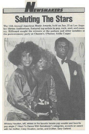 Houston, Whitney / Saluting the Stars | Magazine Photo | January 1988